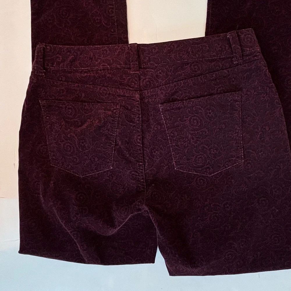 TALBOTS Heritage Burgundy Velveteen Jeans Size 10P